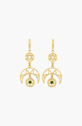 Zoe & Morgan 22k Gold Plate with Chrome Diopside Balance Earrings