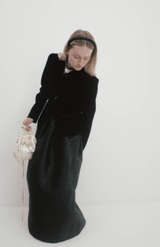 Harris Tapper Black Velvet Bardot Blazer