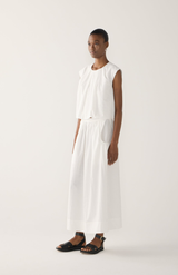 Foemina White Seersucker Oda Skirt