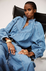 Ba&sh Light Used Blue Lay Blouse