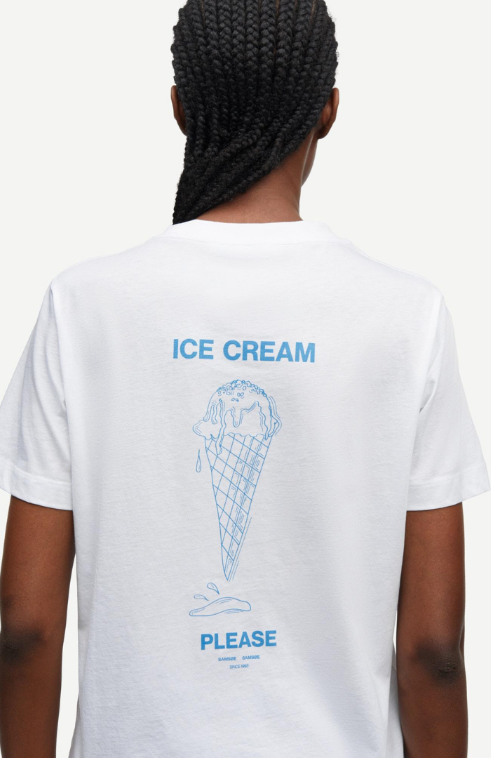 Samsoøe Samsøe Ice Blue Jasper Sacamino T-Shirt