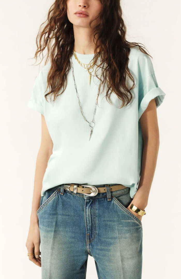 Ba&sh Blue Rosie T-Shirt