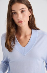 Laing Pale Blue Liv V-Neck Cardigan