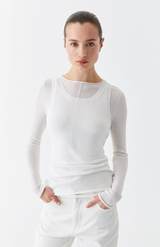 Morrison White Aston Knit Pullover