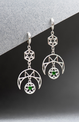 Zoe & Morgan Sterling Silver with Chrome Diopside Balance Earrings