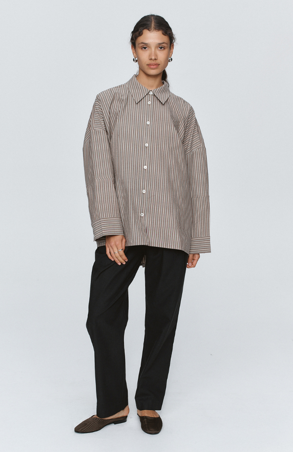 Marle Chocolate Stripe Edie Shirt