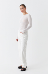 Morrison White Aston Knit Pullover