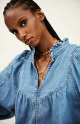 Ba&sh Light Used Blue Lay Blouse