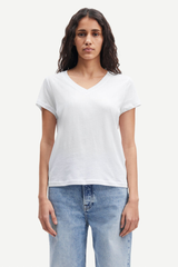 Samsøe Samsøe White Solly V-N T-Shirt