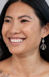 Zoe & Morgan Sterling Silver with Chrome Diopside Balance Earrings