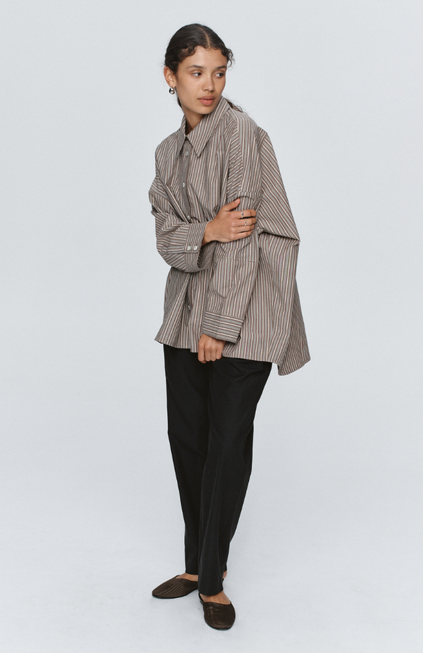 Marle Chocolate Stripe Edie Shirt