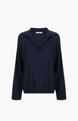 Morrison Navy Skye Knit Polo