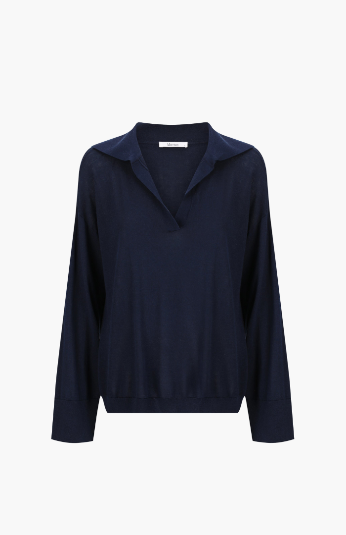 Morrison Navy Skye Knit Polo