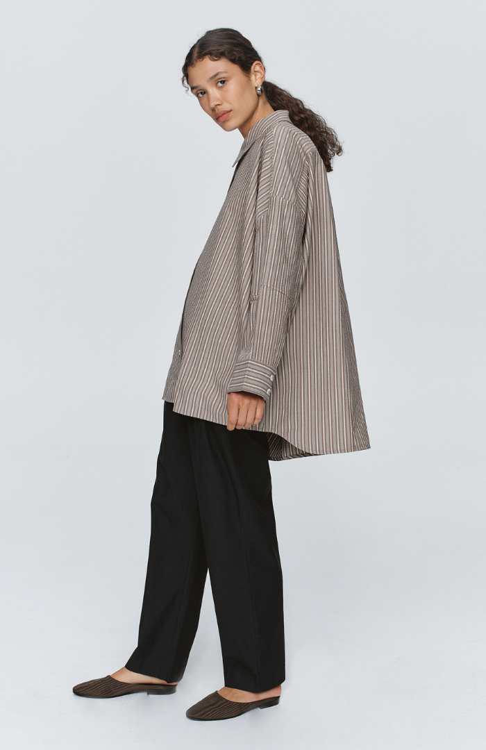 Marle Chocolate Stripe Edie Shirt