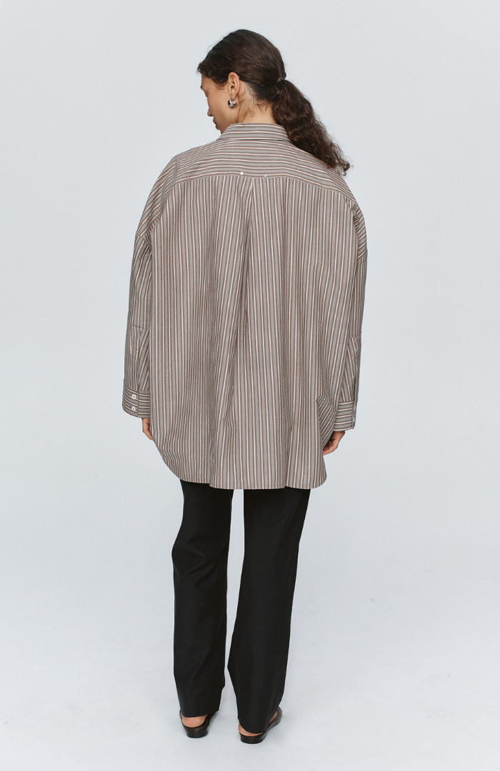Marle Chocolate Stripe Edie Shirt