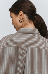 Marle Chocolate Stripe Edie Shirt
