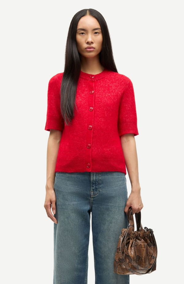 Samsøe Samsøe Haute Red Sanoura S/S Cardigan