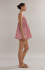 Caitlin Crisp Red Gingham Esther Top