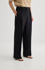 Laing Black Invert Pleat Trouser