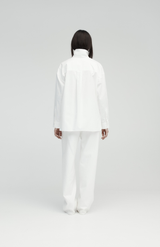 Rebe White Piped Shirt