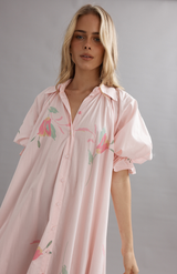 Caitlin Crisp Blooming Bud Horizon Shirt Dress