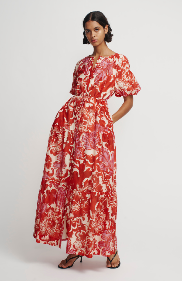 Hansen & Gretel Scarlet Garden Margiela Maxi Dress