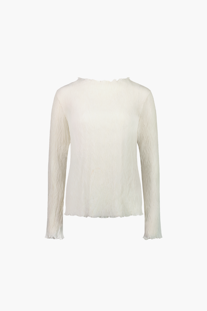 Caitlin Crisp Ivory Pleat Loveline Top