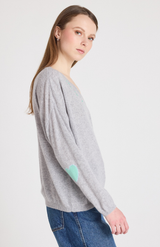 Absolut Cashmere Light Heather Grey Kennedy Top
