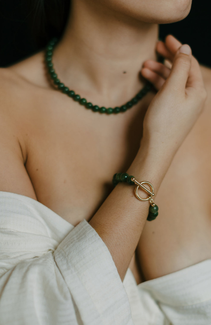 Charlotte Penman Jade + Gold Matariki Necklace