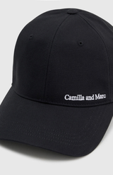 Camilla And Marc Black Thome Embroidered Cap