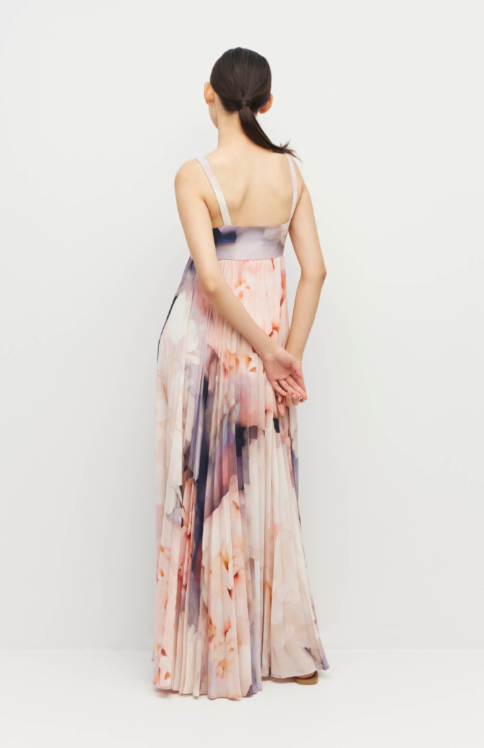 Juliette Hogan Bloom Crepe Isabella Pleat Dress