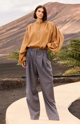 Mes Demoiselles Caramel Celeste Army Shirt