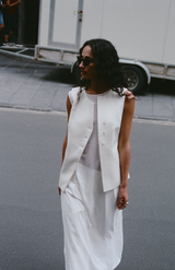 Rebe Ivory Tailored Vest