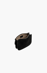 Yu Mei Black Suede Vi Bag