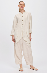 Transit Chalk Collarless Shirt