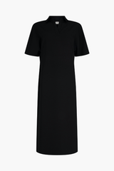 Harris Tapper Unbonded Drape Suiting Long Polo Dress