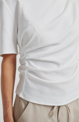 Second Female White Ulina Drape Tee