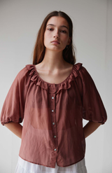 Mahsa Maple Bon Ruffle Blouse