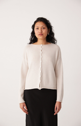 Francie Ivory Doll's Cardigan + Trimmed Doll's Cardigan