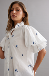 Caitlin Crisp Blueberry Voile Soho Blouse