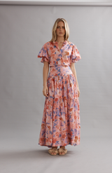 Caitlin Crisp Pink Wildflower Sorrento Maxi Skirt