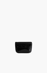 Yu Mei Black Croc Keriana Clutch