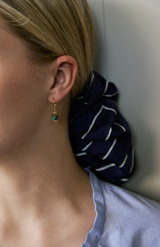 Charlotte Penman 14K Rolled Gold Majorca Earrings + Turquoise + Gold