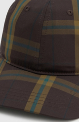 Camilla And Marc Espresso Check Winton Check Logo Cap