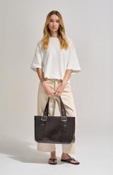 Brie Leon Burnt Coffee Everyday East-West Weekender
