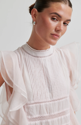 Second Female Crystal Pink Kristel Frill Top