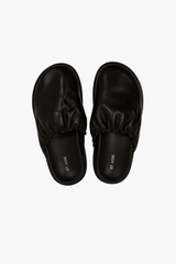 ST.AGNI Black Soft Gathered Mules