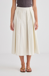Laing Cream Ellis Pleated Skirt