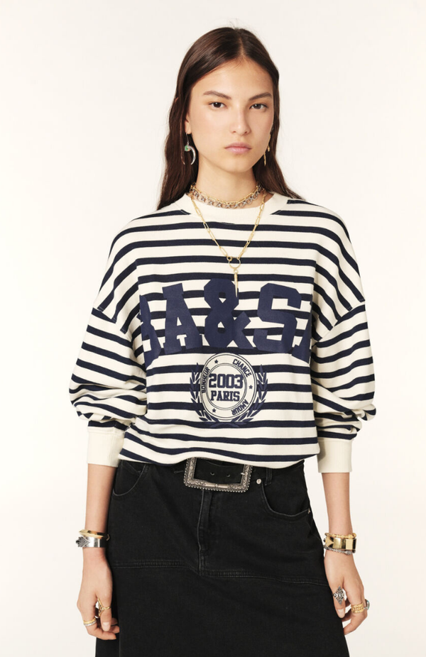 Ba&sh Navy Benjamin Sweatshirt