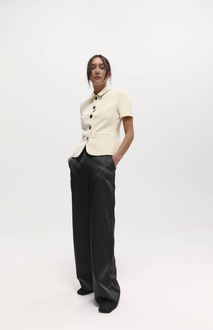 Harris Tapper Bone Short Sleeve Bardot Blazer